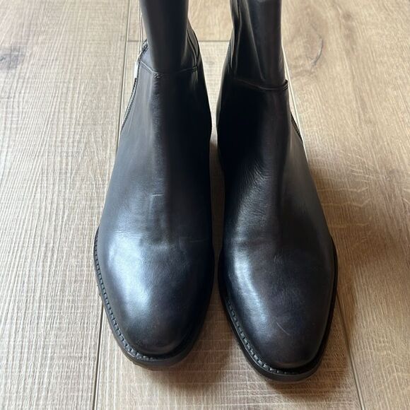 Free People Luna Black Leather Ankle Boot US 7.5 - Picture 4 of 6